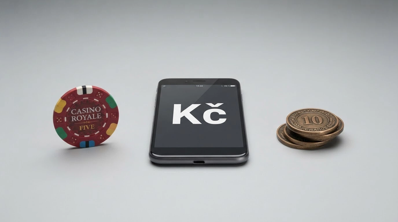 Tři vizuální symboly vedle sebe: automat s roztočenými válci, bankovky v Kč a logo Benefit Body