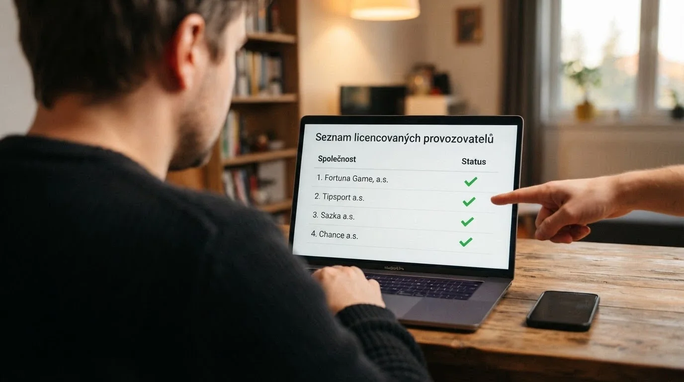Oficiální dokument nebo pečeť Ministerstva financí ČR, v pozadí paragrafy zákona o hazardních hrách