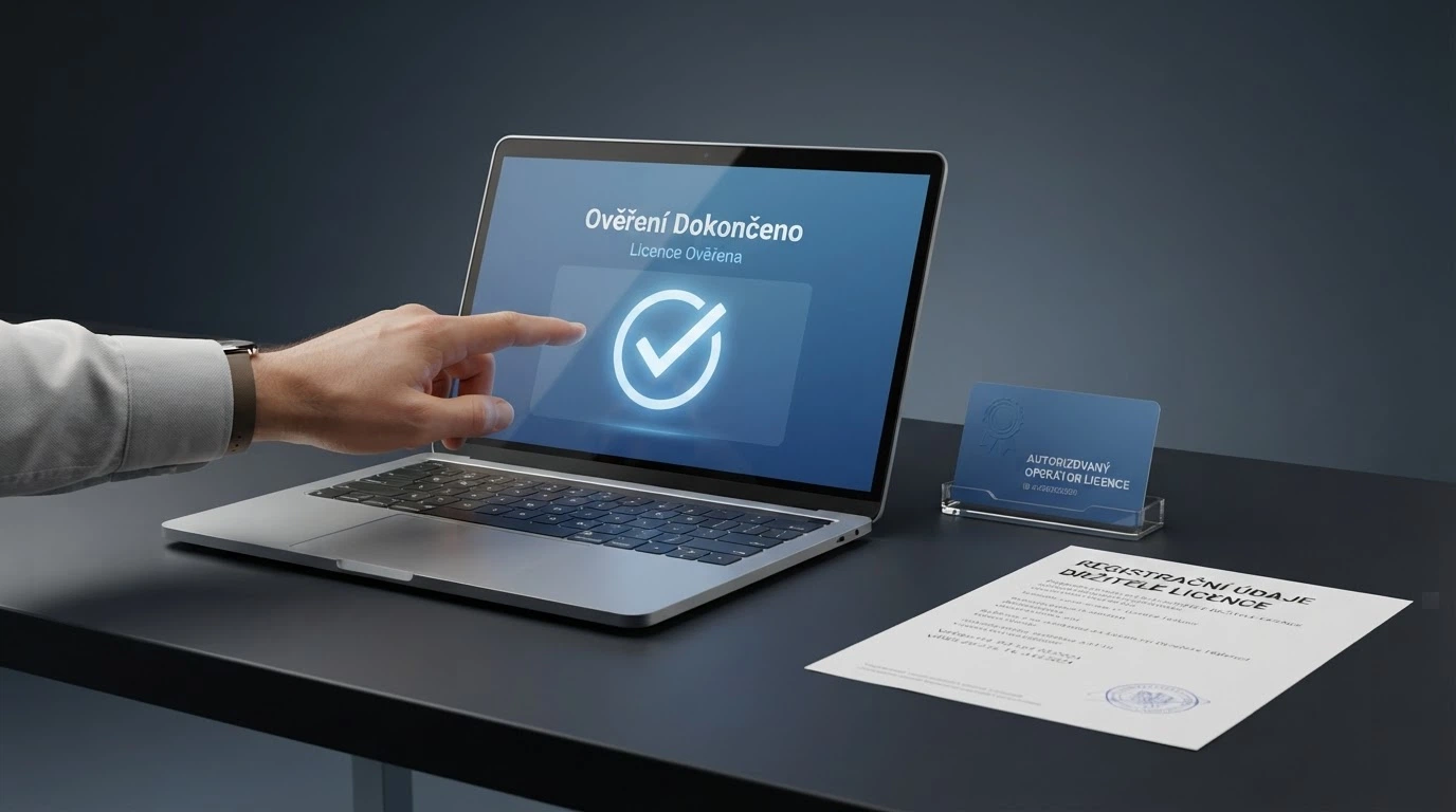 Úřední dokument s logem Ministerstva financí ČR vedle loga online casina a modré obrazovky s textem zákona