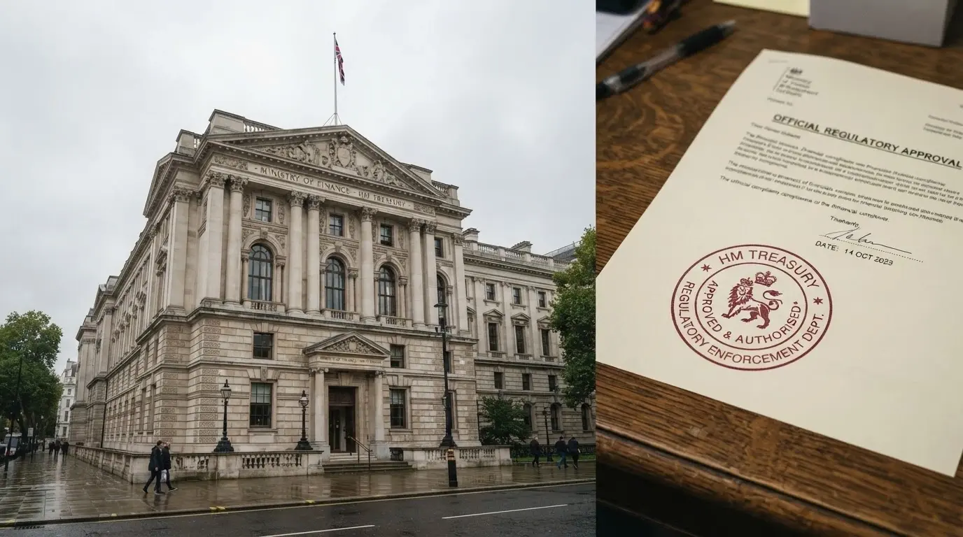 Budova Ministerstva financí ČR s logem a vedle razítko Celní správy ČR — dvě instituce, jedna regulace