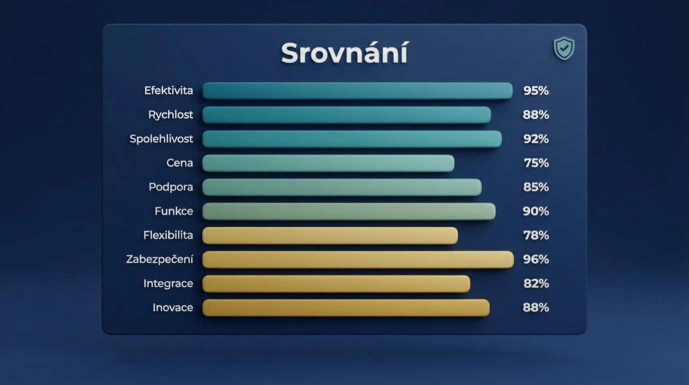 Přehledové srovnání deseti online casin v tabulce s vyznačenými klíčovými údaji